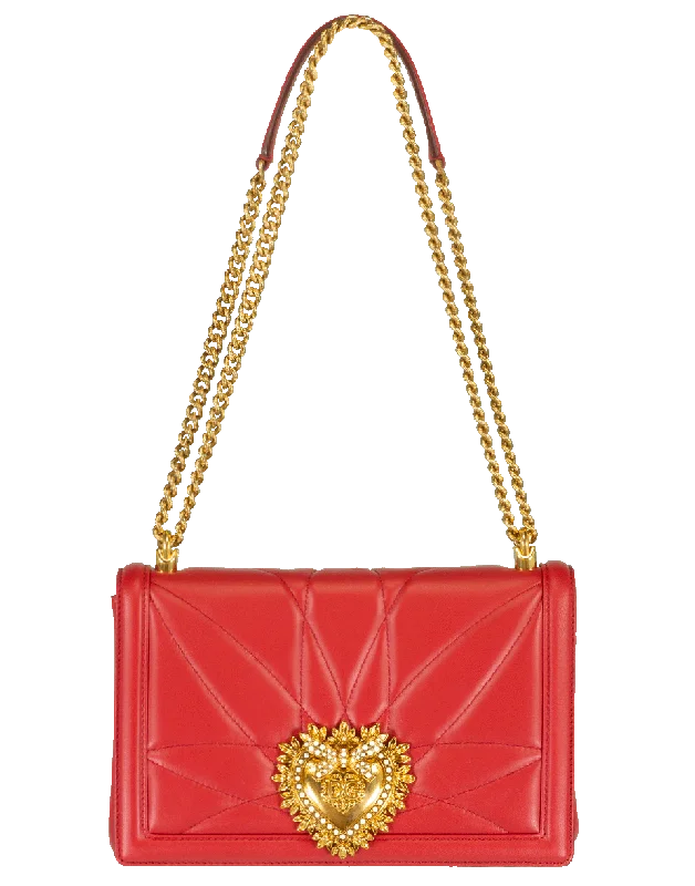 Red Devotion Medium Flap Chain Bag