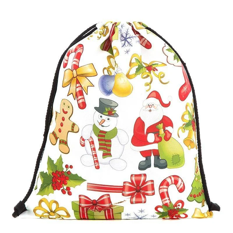 Christmas Backpack Shoulder Bag Drawstring Bag For Women Bag (#01)