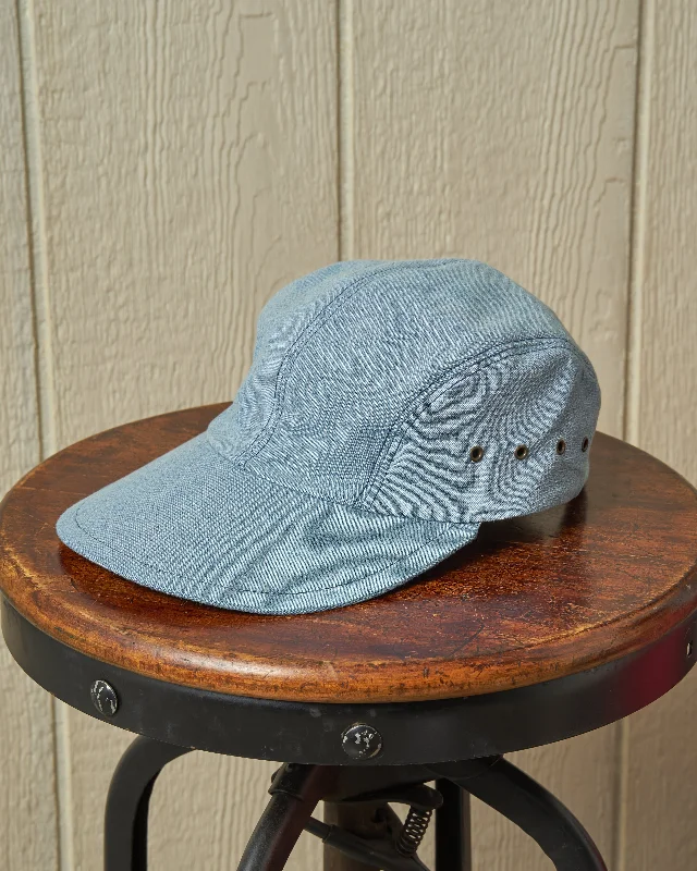 Designer baseball cap for luxury streetwear -Swordfish in Chambray