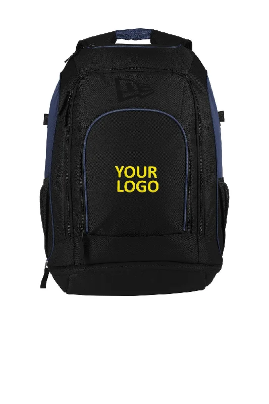 Durable kids’ backpack with spill-proof lining -New Era Shutout Custom Backpacks, True Navy Black