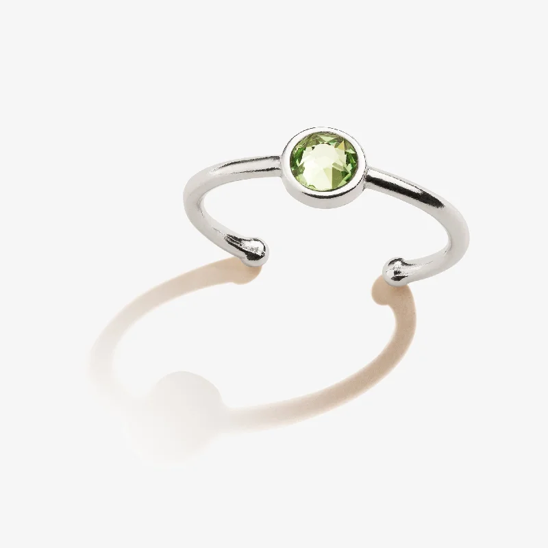 Rings with coral stones for vibrant pop -Peridot Birthstone Ring, August