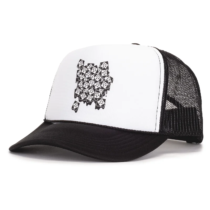 Trucker cap with retro patch design -CLUSTER TRUCKER HAT