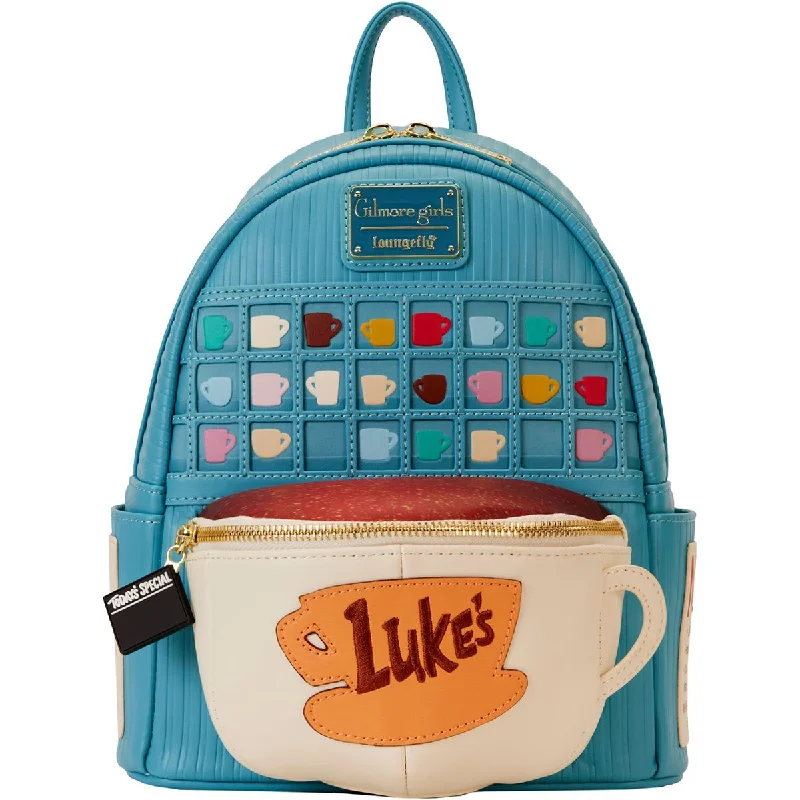 Travel backpack with detachable daypack feature -Loungefly Gilmore Girls Luke's Diner Domed Coffee Mug Mini Backpack