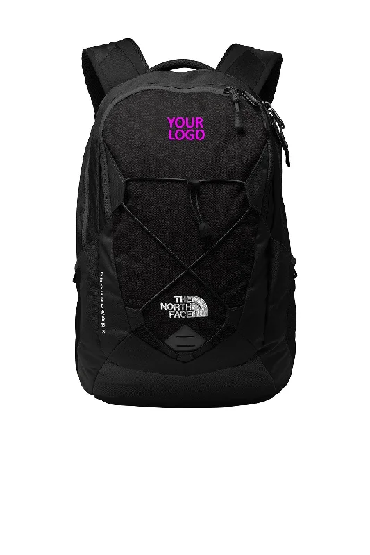 Reflective strip backpack for nighttime safety use -North Face Groundwork Backpack TNF Black