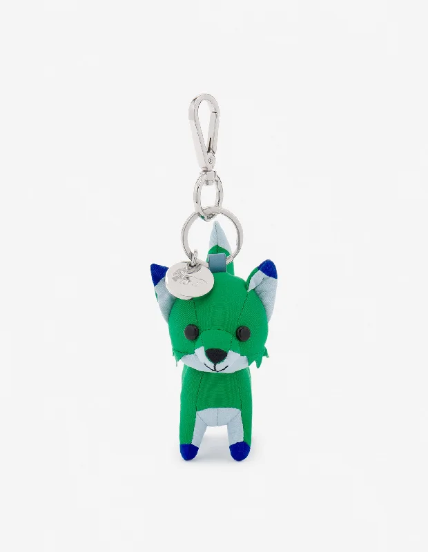 Small Colorblock Fox Bag Charm Grass  Green-taille