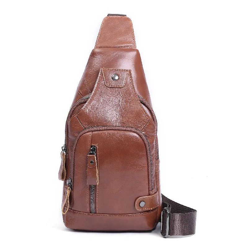 Brown chest bag