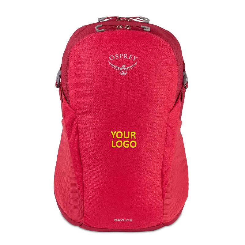 Foldable travel backpack for easy packing convenience -Osprey Daylite Plus Custom Backpacks, Cosmic Red