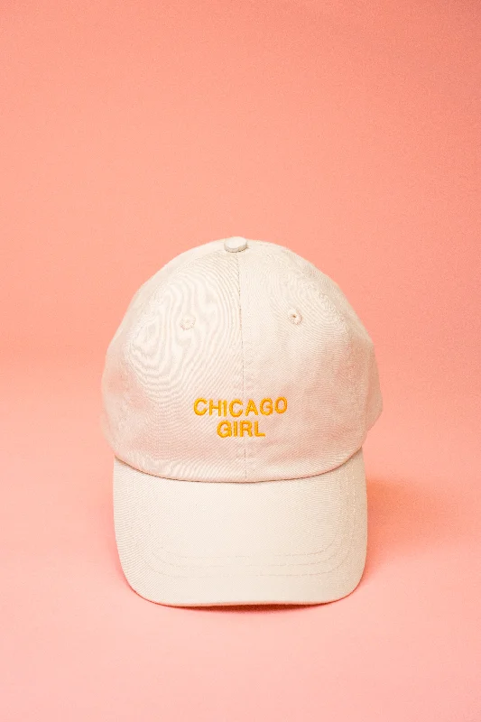 Denim cap with faded wash texture -Chicago Girl Hat