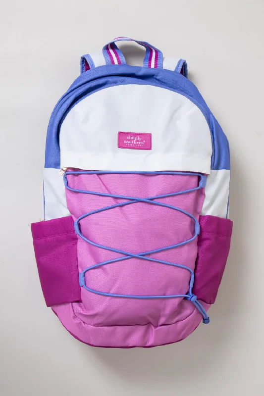 Simply Southern Backpack in Taffy Color Block | 0224-BAG-SCHL-BKPK-TAFFY