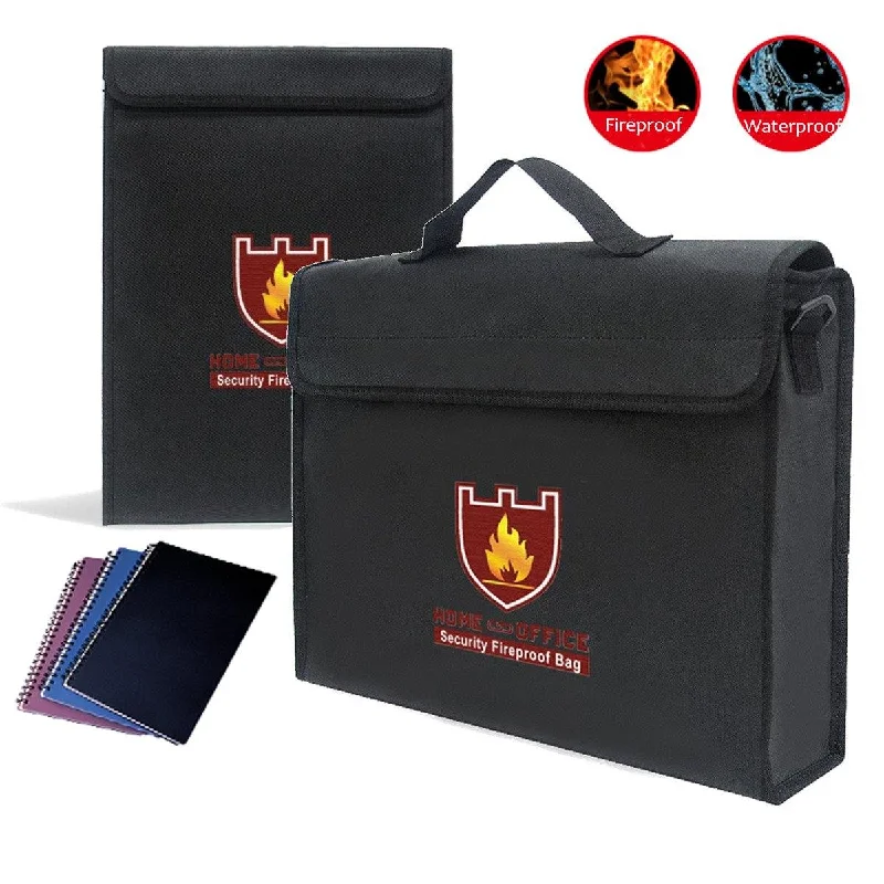 Waterproof Fire Resistant Document Bag Waterproof File Bag Protection Cash Money File Passport Pouch