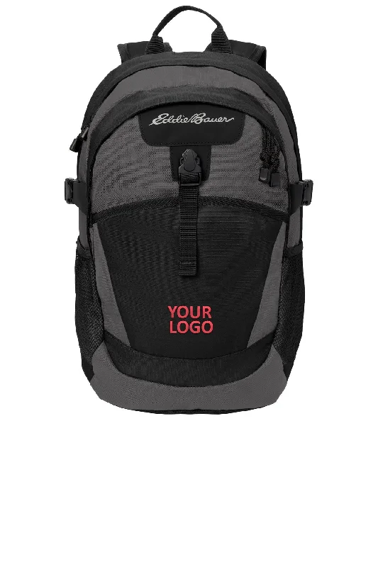 Travel backpack with detachable daypack feature -Eddie Bauer Custom Ripstop Backpacks, Black