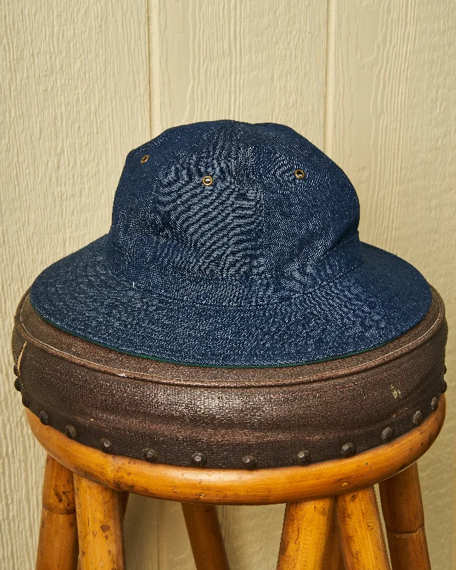 Cotton mesh cap for airy outdoor comfort -Standard Sailing Hat in Denim