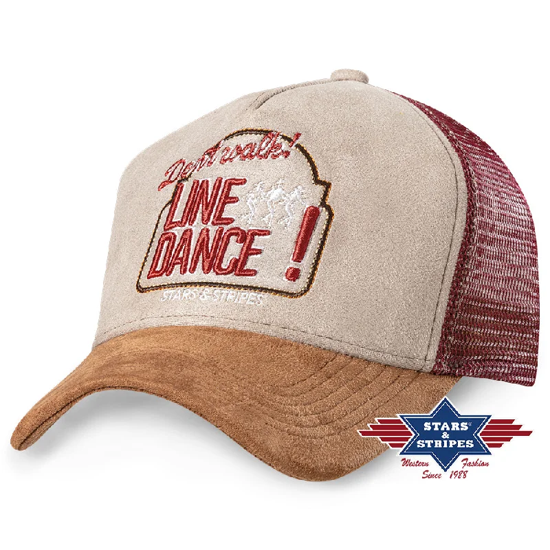 Minimalist cap for sleek simple style -Trucker Line Dance Bordeaux