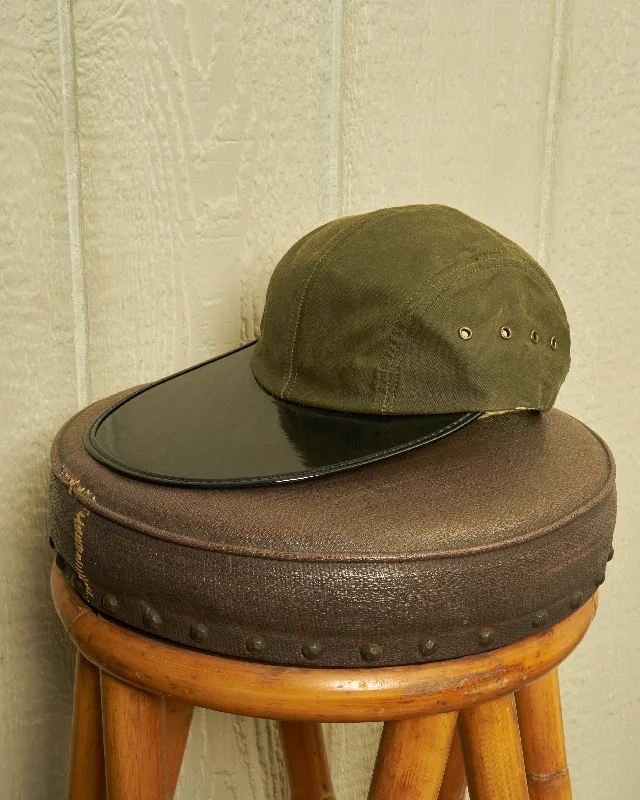 Cotton mesh cap for airy outdoor comfort -Oysterman in Olive Waxed Canvas