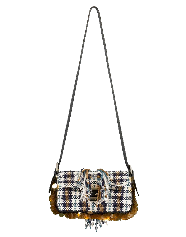 Woven Tartan Baguette