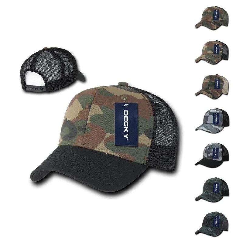 Lightweight cap with quick-dry fabric finish -1 Dozen Army Camouflage Curve Bill Trucker Hats Caps Wholesale Lot Bulk