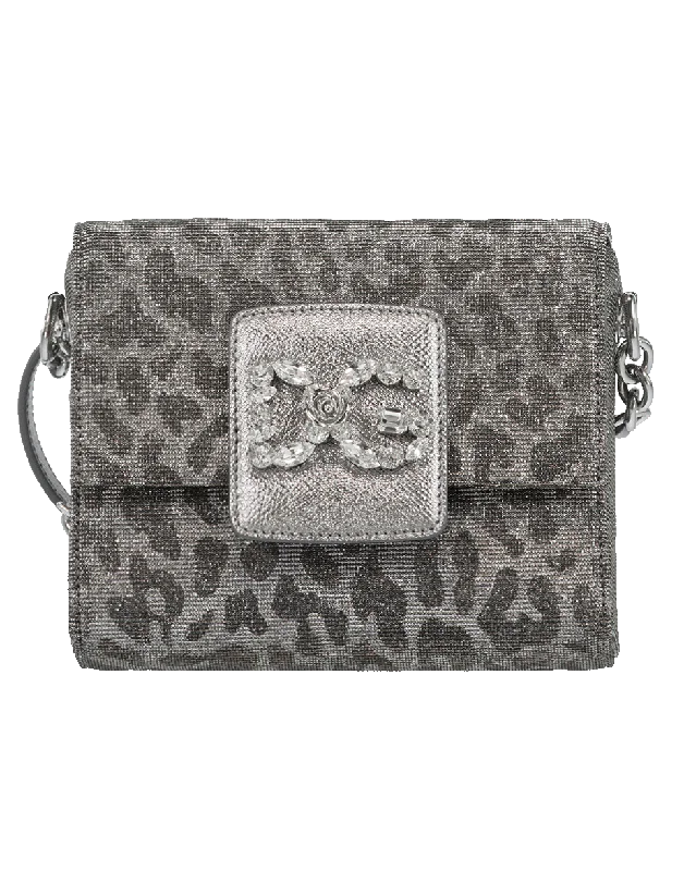 Glitter Leopard Box Bag