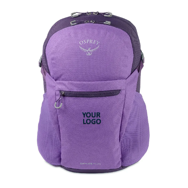 Adjustable strap backpack for custom fit comfort -Osprey Daylite Plus Custom Backpacks, Dream Purple