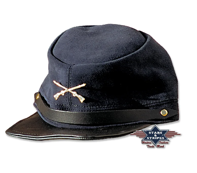 Breathable mesh cap for hot weather comfort -American Civil War Cap Navy Blue