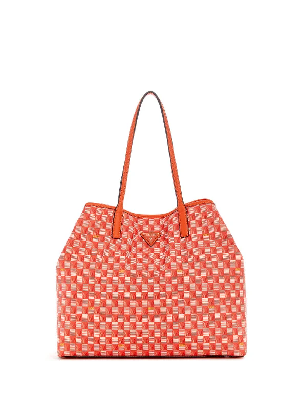 Orange Logo G Wave Large Tote Bag