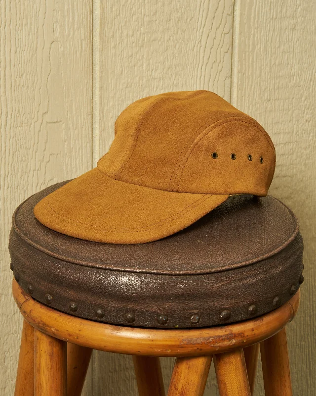 Trucker mesh cap for ventilated cool wear -Swordfish in Roughout Suede