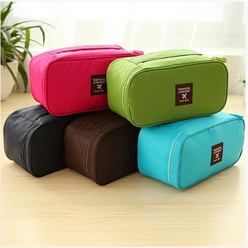 Travel Multi-function Underwear Storage Bag Bra Finishing Package Cosmetic Bag Wash Bag