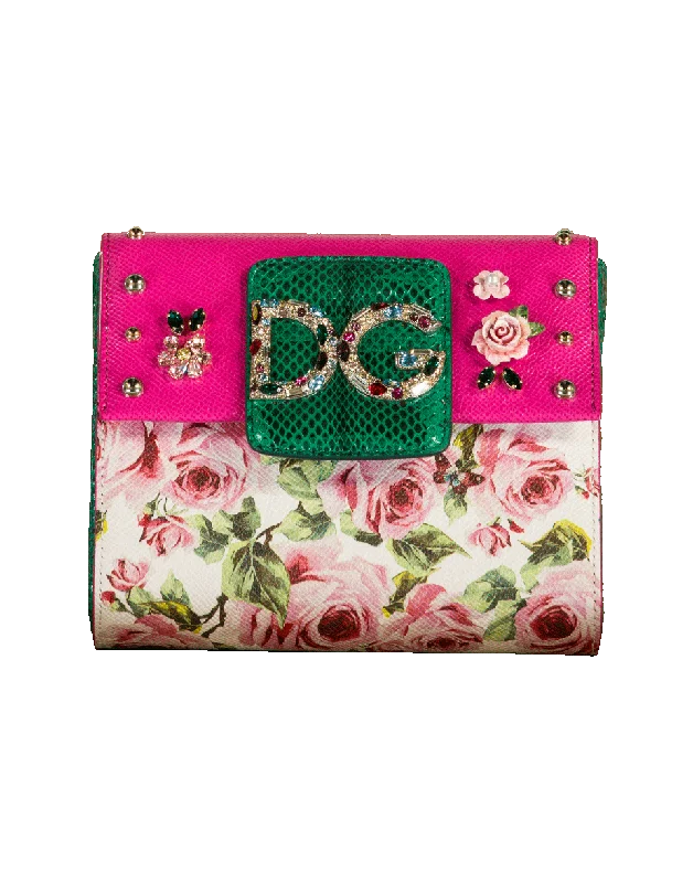 Rose Print Mini Crossbody Bag