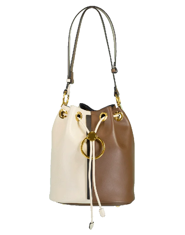 Earring Two-Tone Bucket bag