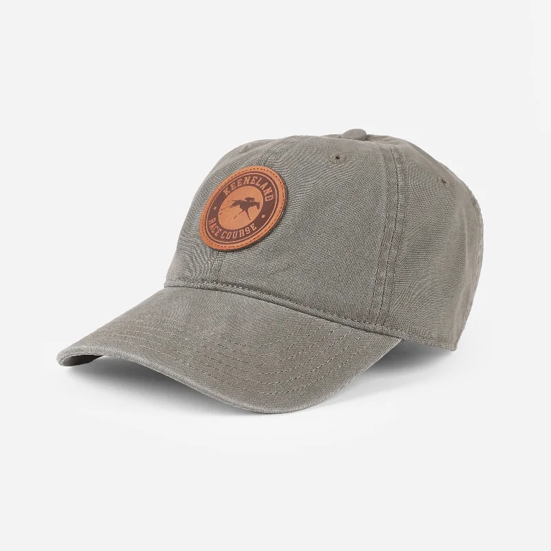 Soft cotton cap with breathable mesh back -Legacy Keeneland All Terrain Leather Patch Canvas Cap