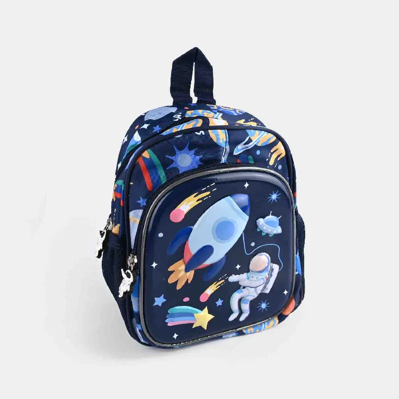 Reflective strip backpack for nighttime safety use -3D Embossed Kids Backpack