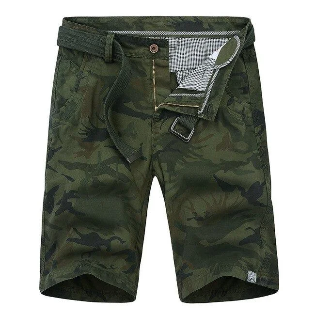 Men's Summer Casual Cotton Military Camouflage Baggy Cargo Shorts