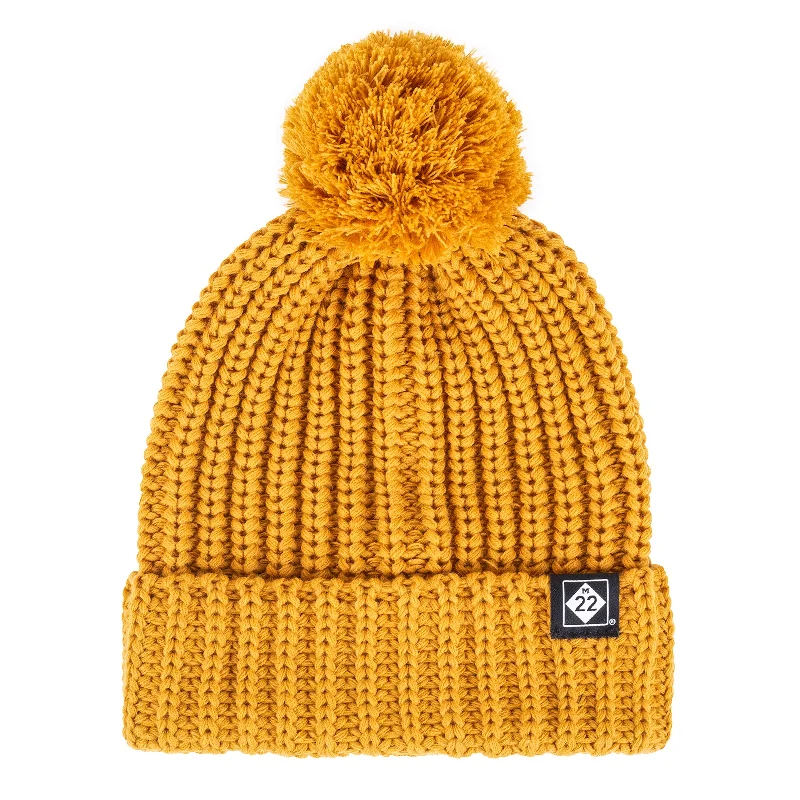 Embroidered cap with custom team initials -M22 POM BEANIE