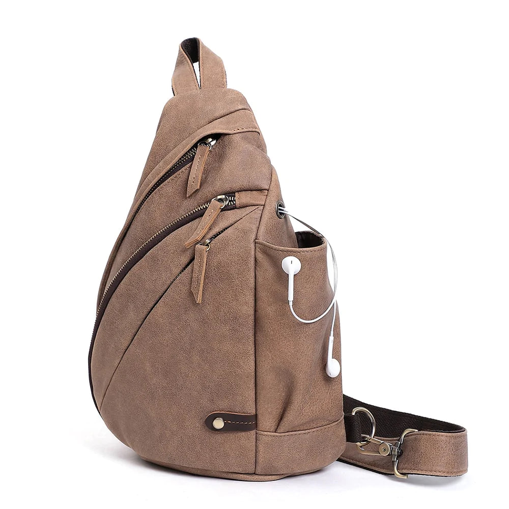 Brown chest bag