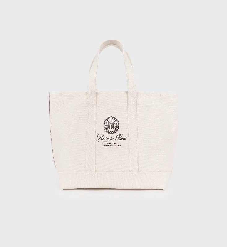 Vendome Resort Tote Bag - Natural/Chocolate