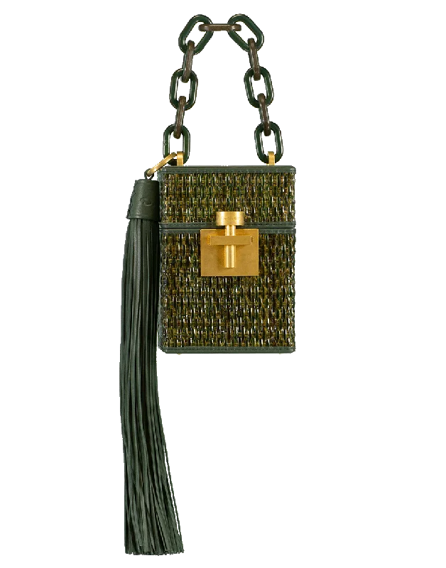 Raffia Alibi Box Bag