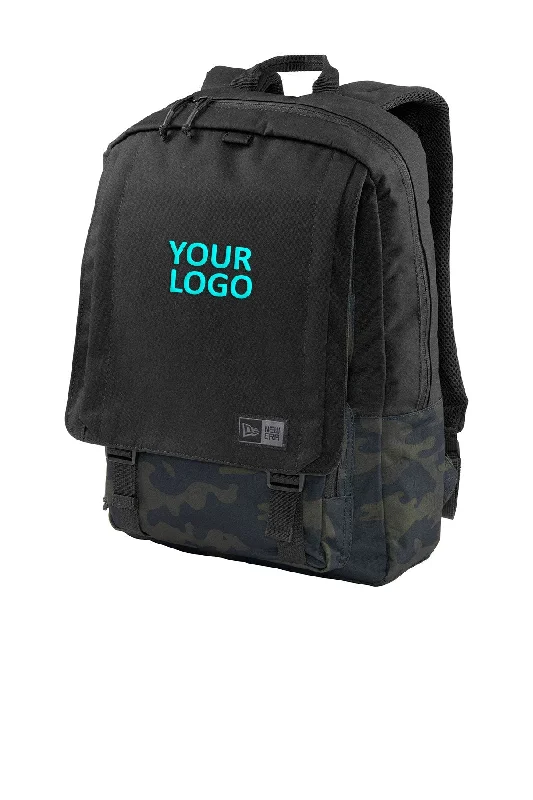 Rugged backpack for off-road motorcycle trips -New Era Legacy Custom Backpacks, Black/ Mythic Camo