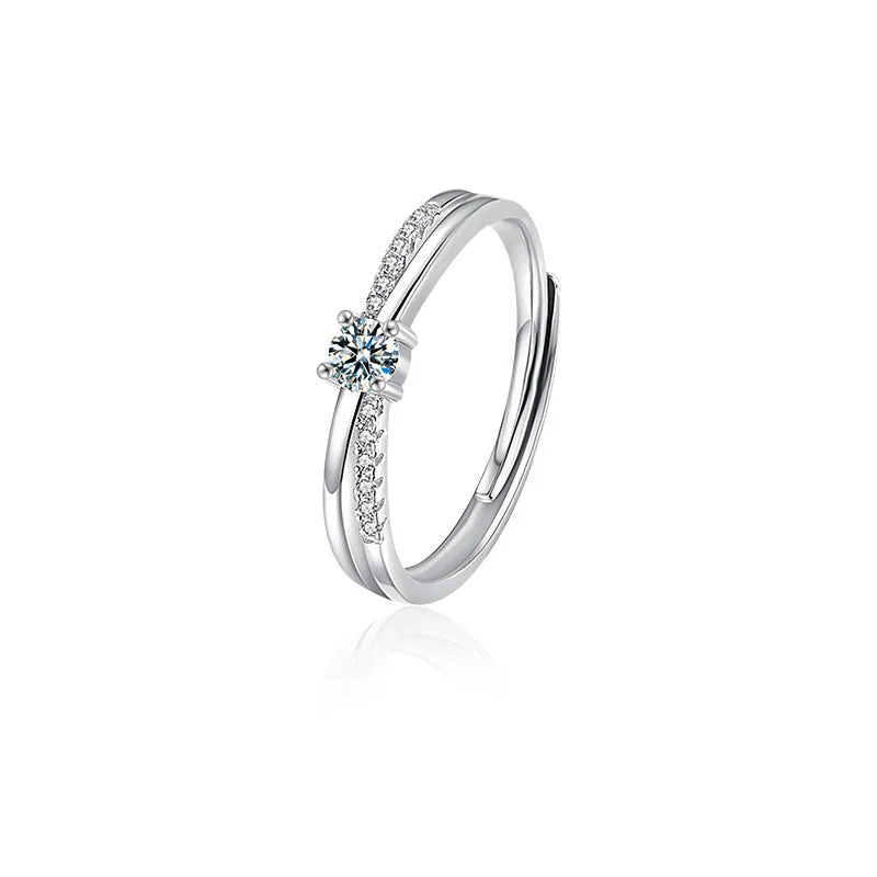 Women's ring (30 points moissanite)