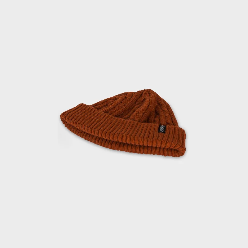 Sports team cap with bold logo front -Fitzroy - Fisherman Knit Beanie