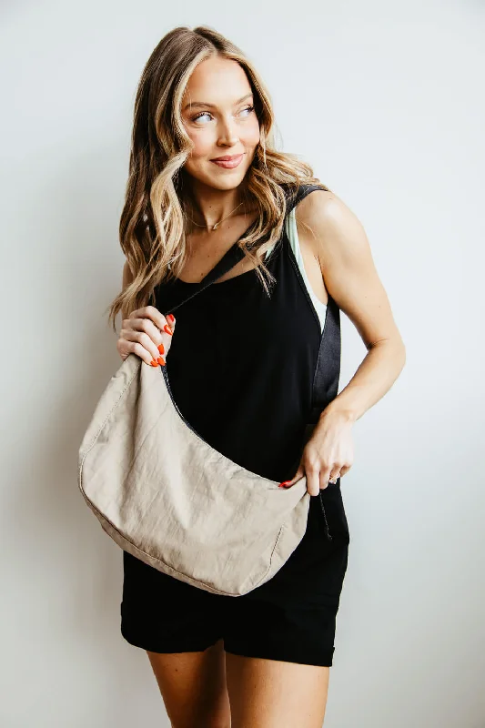 Crescent Bag for Women in Tan | QBS410119-TAN