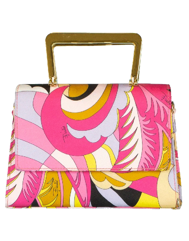 Printed Pouchette Chain Bag