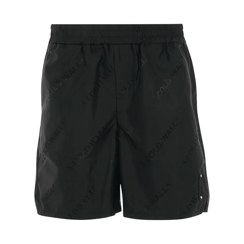 Expandable backpack for flexible storage capacity -Monogram Shorts in Black