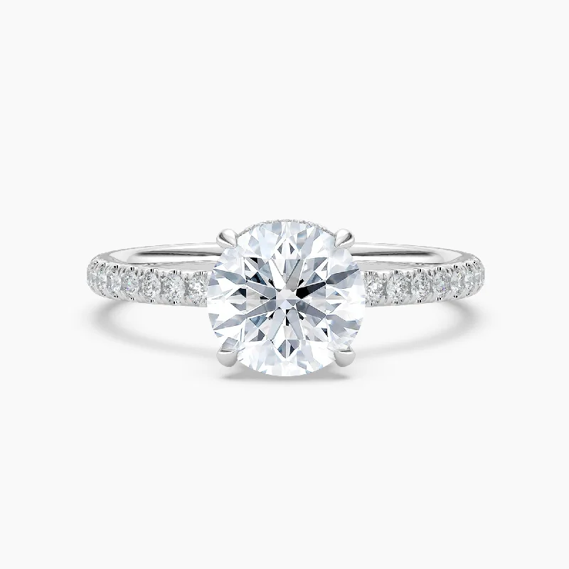 Rings with vintage-inspired rose-cut diamonds -Auriya 14k Gold Round Lab Grown Unique Loop Diamond Halo Engagement Ring 1.00 to 5.00 ct. tw. (F-G, VS)