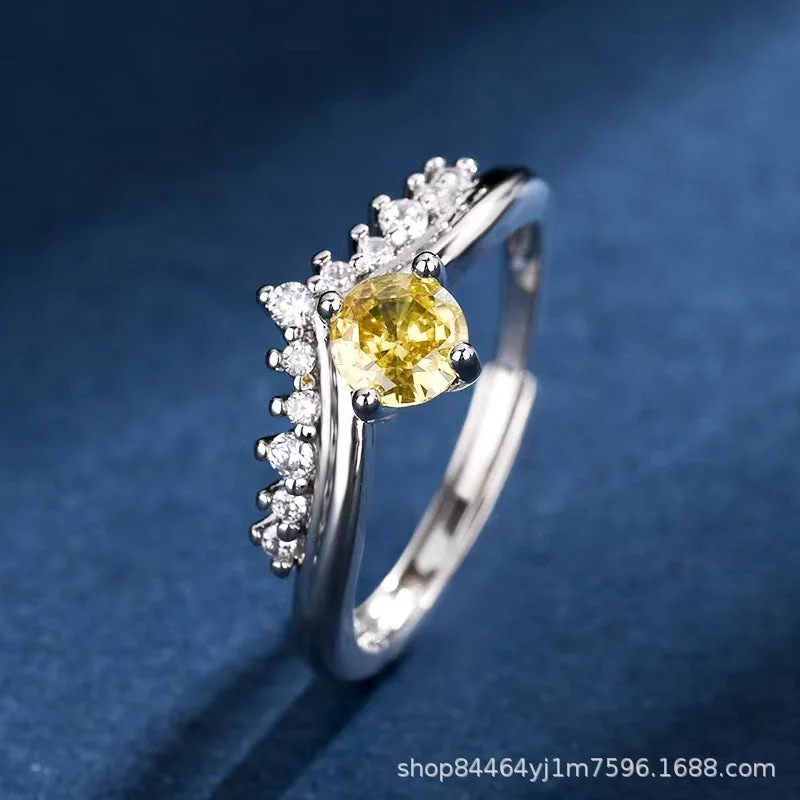 Golden yellow 5mm zircon 3A