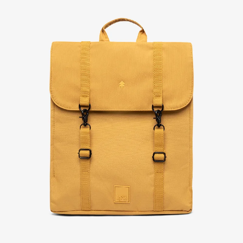 Premium leather backpack for luxury business trips -Handy Backpack New Mustard