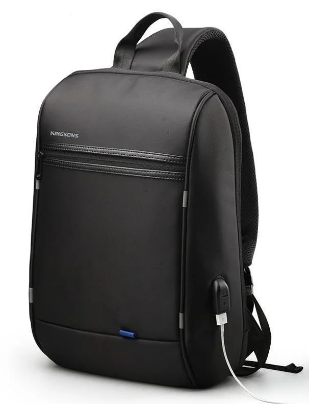 Multi-use backpack for gym and office needs -Men's Small Single Shoulder Anti-Theft 13" Laptop Backpack with USB Charging