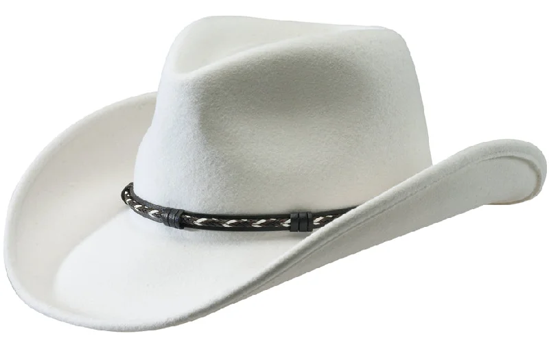 Classic black cap for versatile outfit pairing -Stetson 3518001 Amasa Off  White