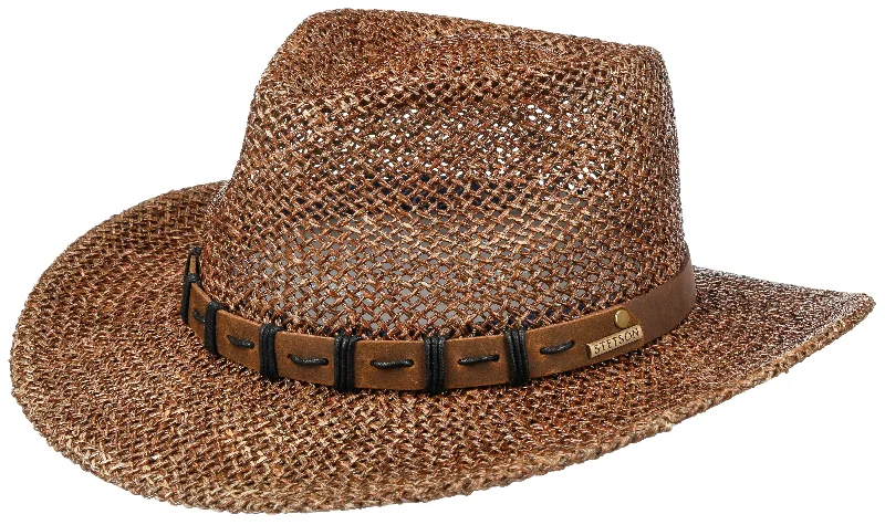 Washed denim cap for broken-in softness -Stetson 2718504 Rockport