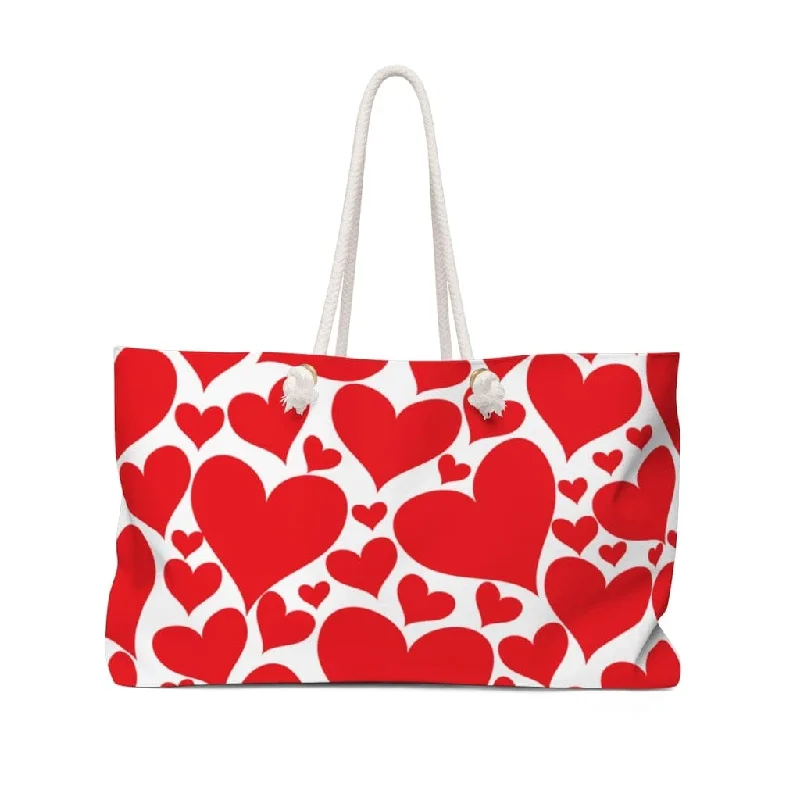 inQue.Style Women's Weekender Tote Bag Love Red Hearts