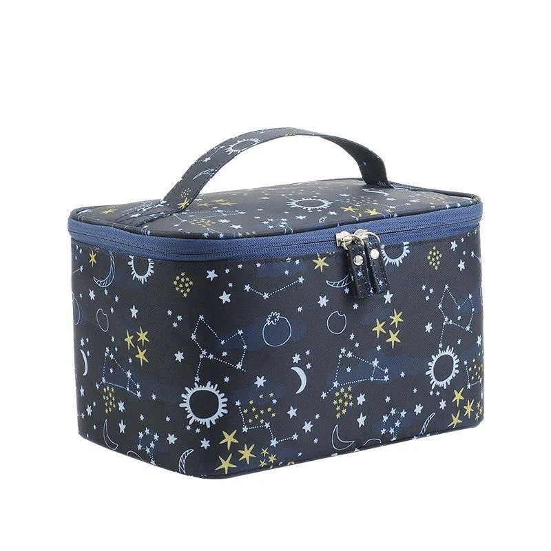 Printed Square Cosmetic Bag Multifunctional Travel Bag