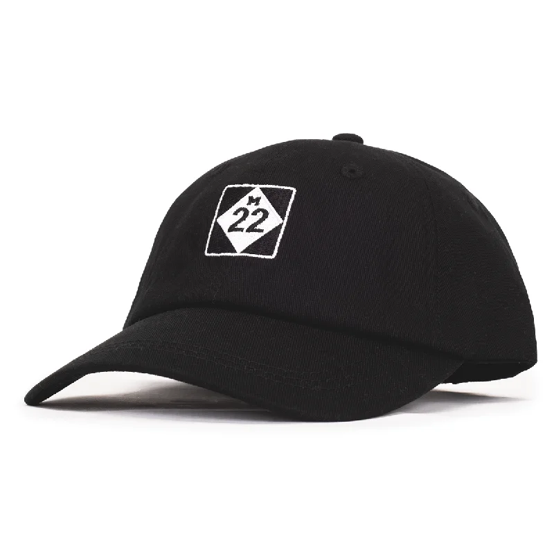 Black baseball cap for sleek all-black looks -M22 GOLF HAT